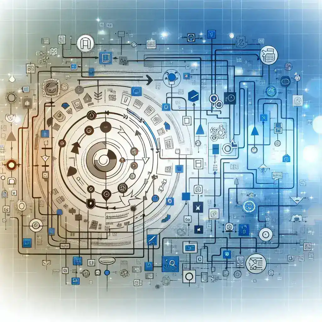 "Diagram alur yang dibuat menggunakan software terbaik untuk pemodelan proses, menggambarkan langkah-langkah sistematis dalam panduan lengkap membuat diagram alur."