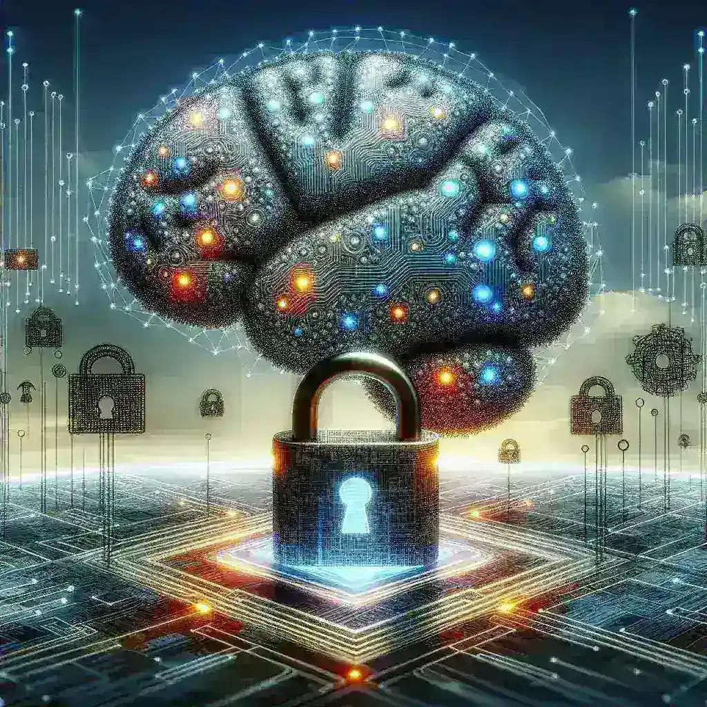 "Ilustrasi penerapan kecerdasan buatan dalam sistem login tanpa kata sandi di Indonesia, menggambarkan inovasi teknologi untuk keamanan digital yang lebih baik."
